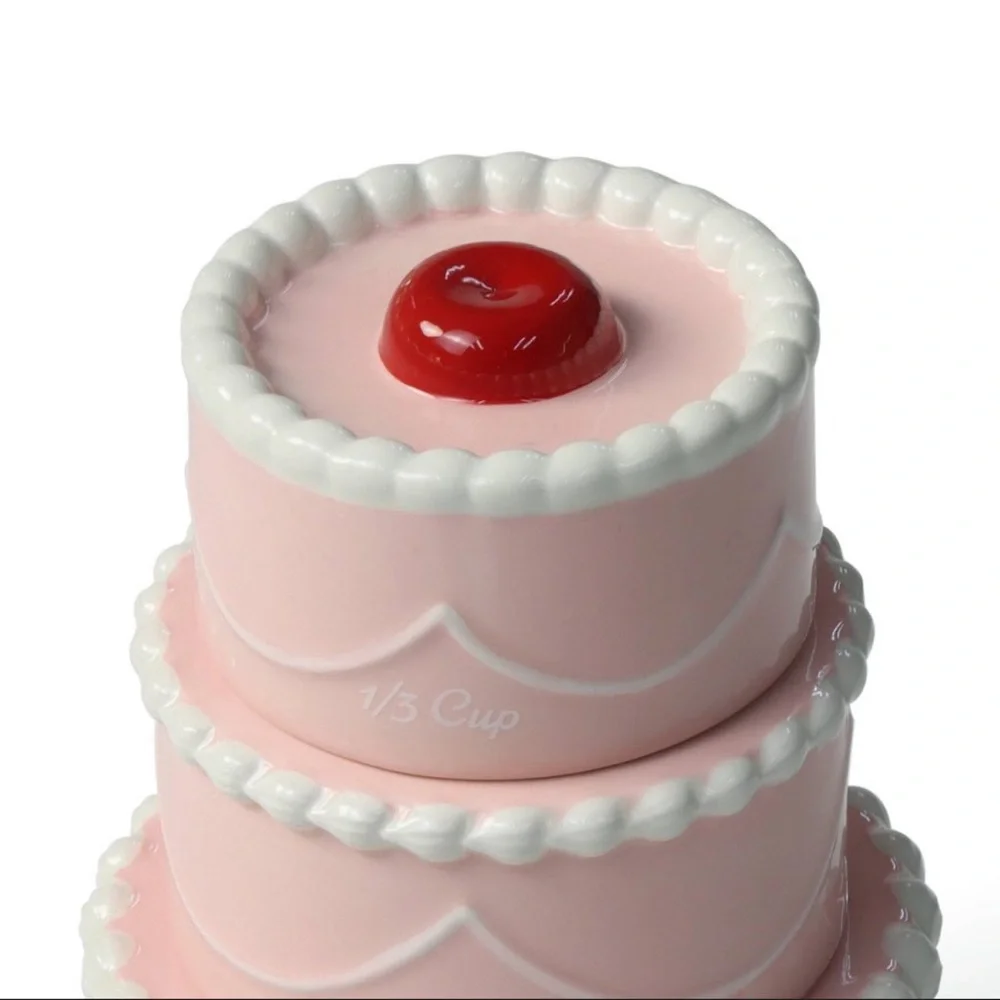 New! Pink Cake Ceramic Measuring Cups by Target Bullseye Playground